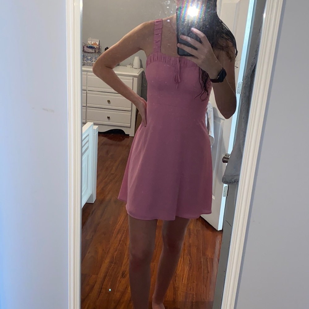 Bubblegum Pink Chiffon Dress